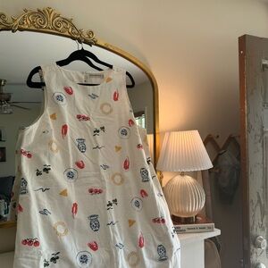 Abercrombie & Fitch High Neck Linen Blend Mini Dress